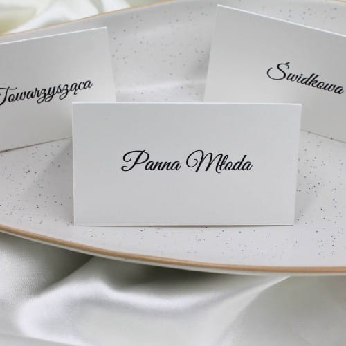Winietka ślubna klasyczna – przód, biały papier