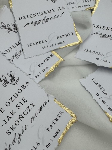 zawieszki ślubne z imionami i datą, papier biały– Rękodzieła by Blonde