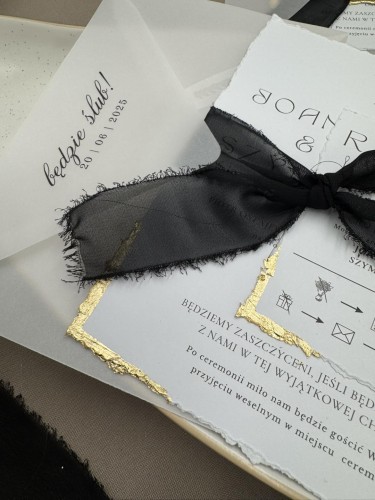 wyjątkowe zaproszenie ślubne personalizowane handmade