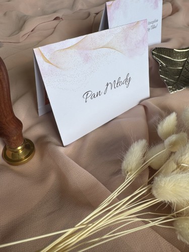 Personalizowana winietka weselna z miejscem na zdrapkę Lotto, elegancki napis