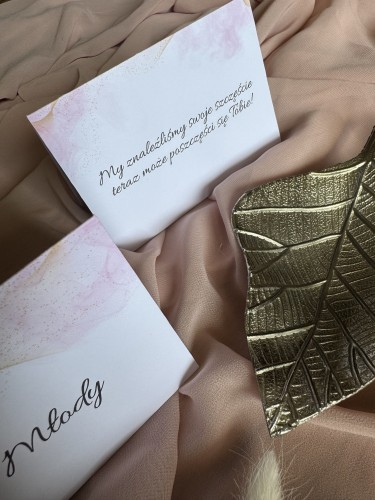 Winietka ślubna 2w1 z kieszonką na zdrapkę Lotto słonik personalizowana