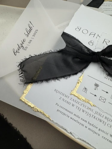 wyjątkowe zaproszenie ślubne personalizowane handmade