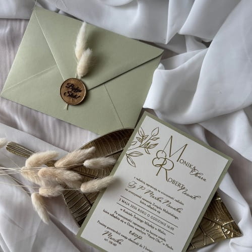 Zaproszenie ślubne Auric z kopertą