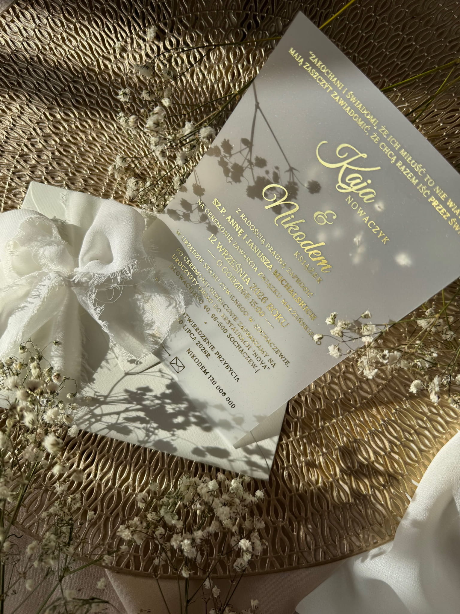 Zaproszenie ślubne Soft Luxury