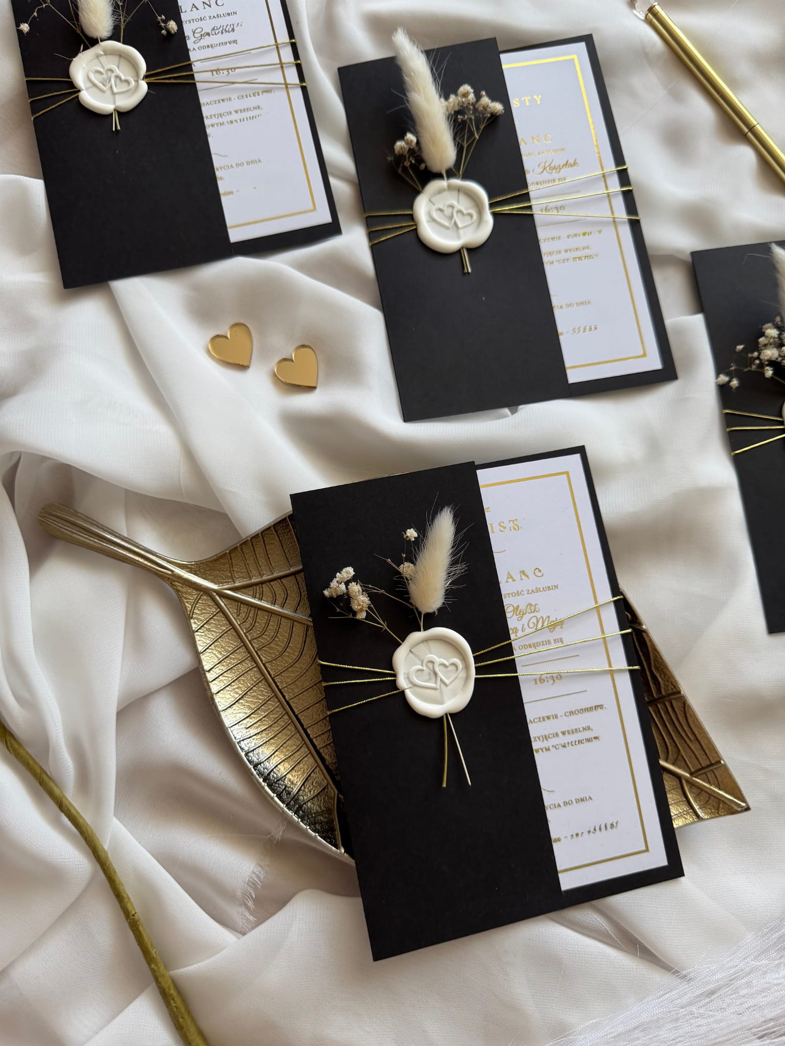 Zaproszenie ślubne Amour z pieczęcią lakową